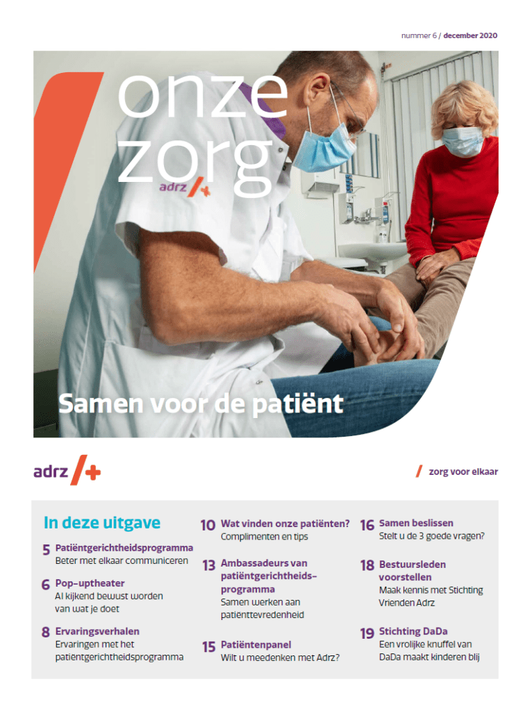 Adrz - Cover Onze Zorg - December